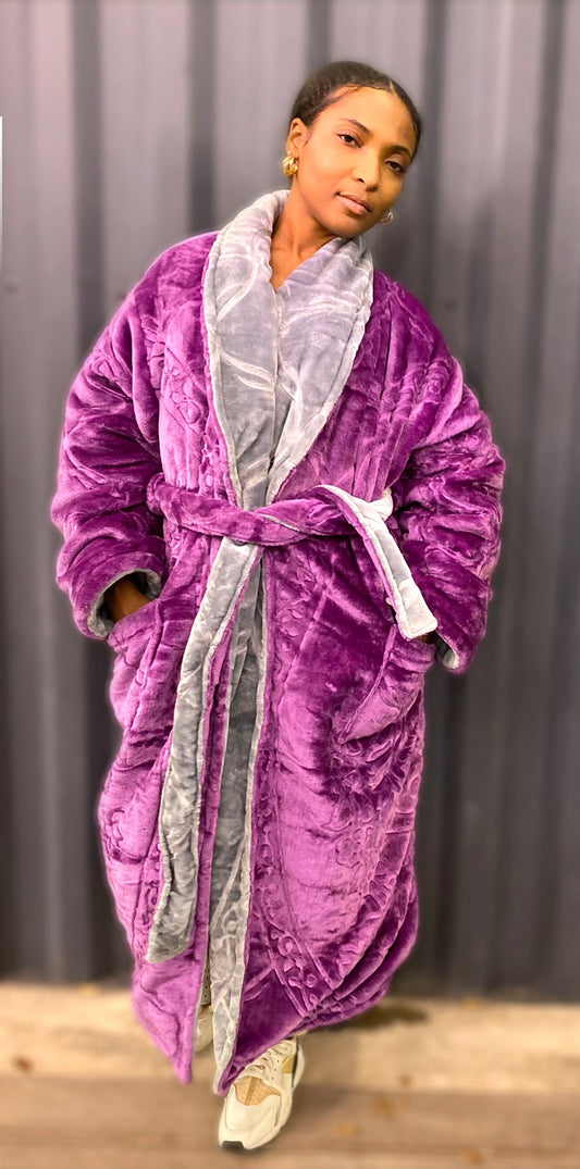 (Purple) Reversible Homebody Robe